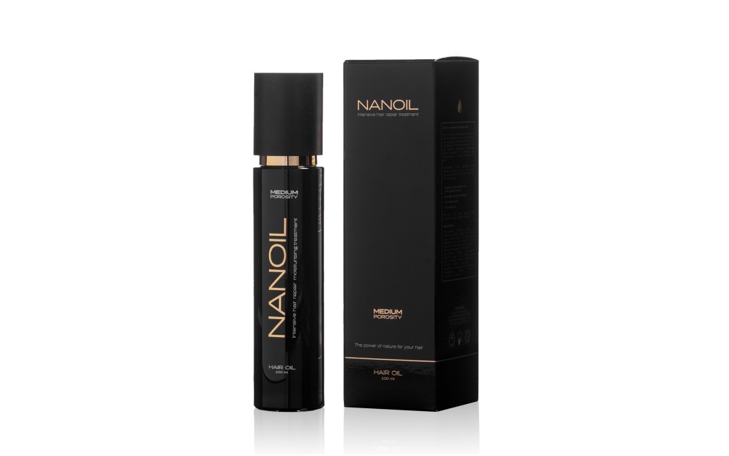 Nanoil for medium porosity hair oil