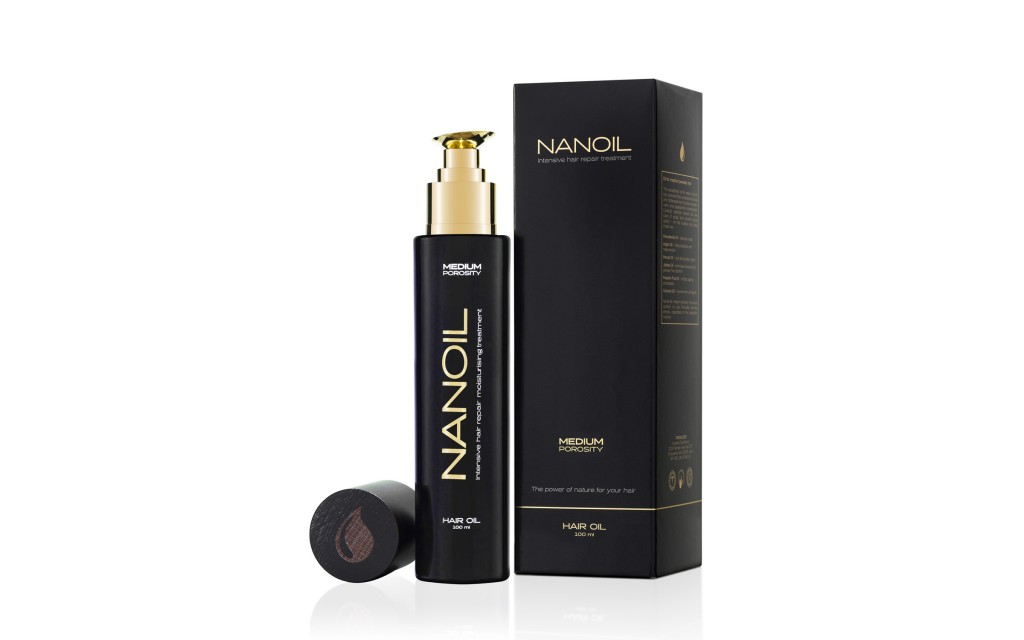 Nanoil for medium porosity hair oil